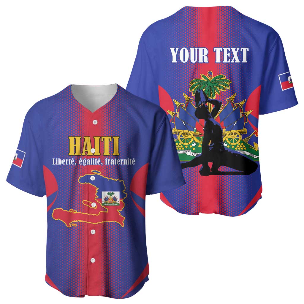 Afro-Haitians Pride Personalized Baseball Jersey Neg Marron Haitian Heritage LT18