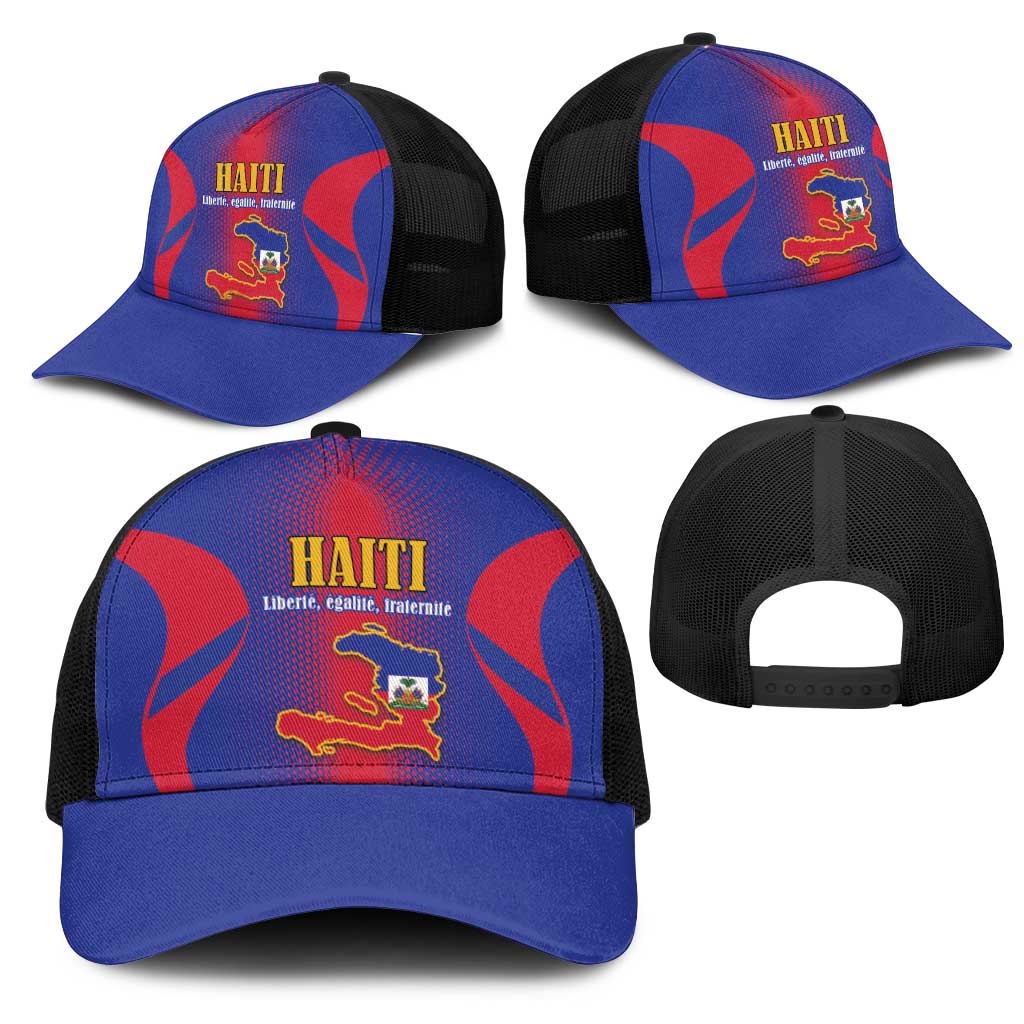Afro-Haitians Pride Baseball Net Cap Neg Marron Haitian Heritage - African Pride