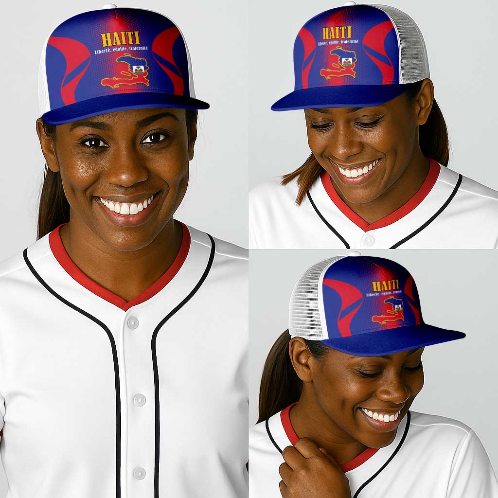 Afro-Haitians Pride Baseball Net Cap Neg Marron Haitian Heritage - African Pride