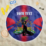 Afro-Haitians Pride Personalized Beach Blanket Neg Marron Haitian Heritage - African Pride