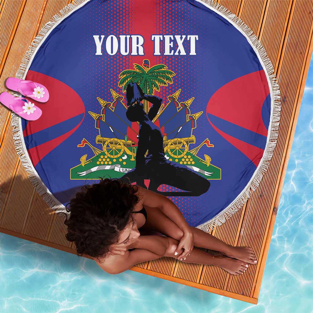 Afro-Haitians Pride Personalized Beach Blanket Neg Marron Haitian Heritage - African Pride