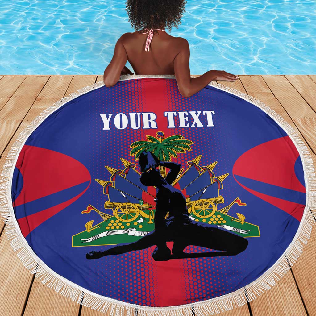 Afro-Haitians Pride Personalized Beach Blanket Neg Marron Haitian Heritage - African Pride