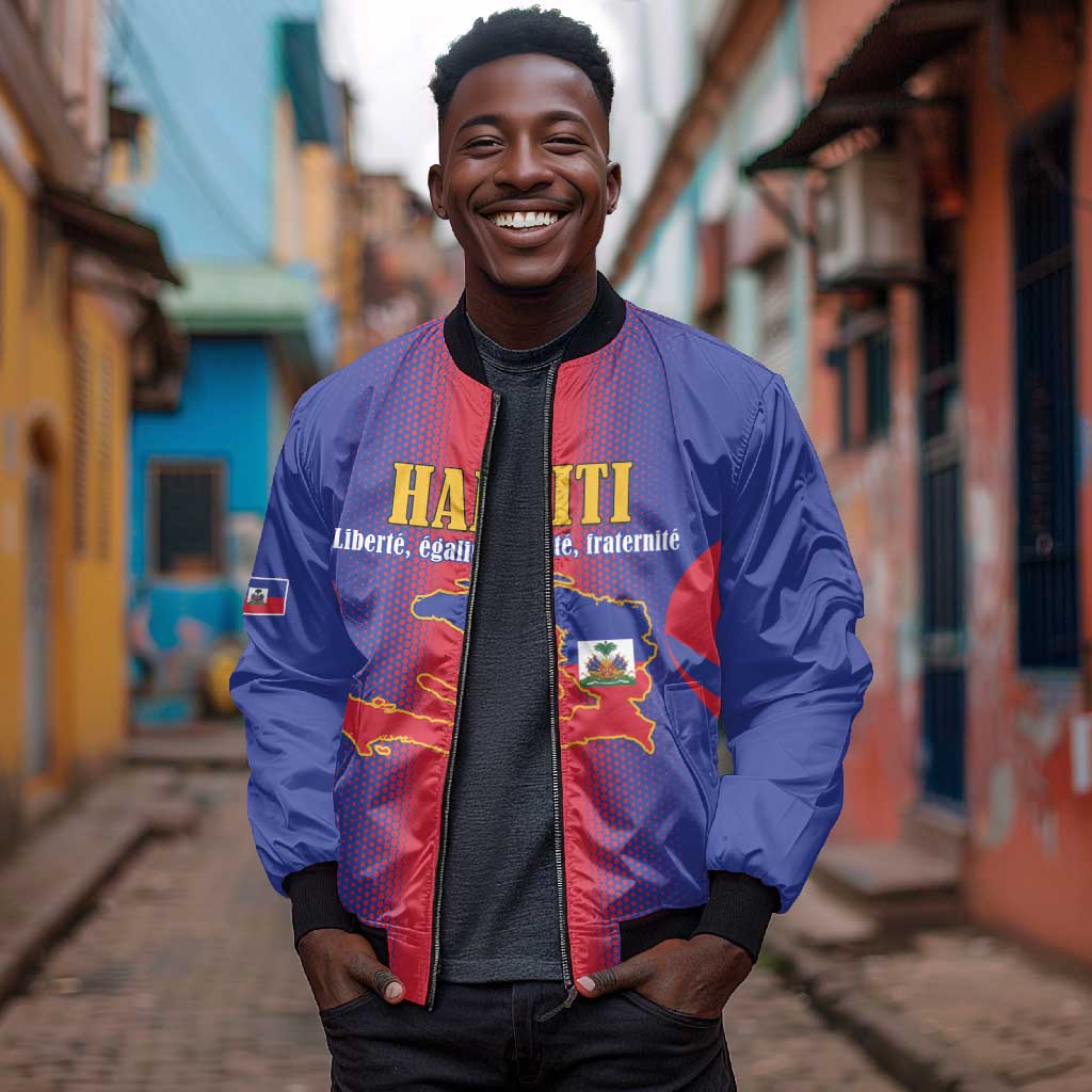 Afro-Haitians Pride Personalized Bomber Jacket Neg Marron Haitian Heritage - African Pride