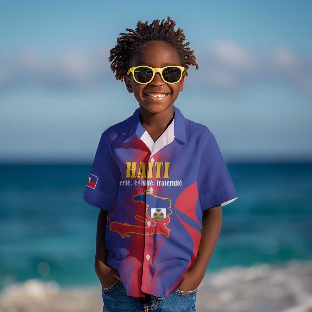 Afro-Haitians Pride Personalized Kid Hawaiian Shirt Neg Marron Haitian Heritage LT18