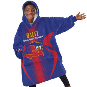 Afro-Haitians Pride Personalized Kid Wearable Blanket Hoodie Neg Marron Haitian Heritage - African Pride