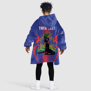 Afro-Haitians Pride Personalized Kid Wearable Blanket Hoodie Neg Marron Haitian Heritage - African Pride