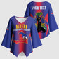 Afro-Haitians Pride Personalized Kimono Sleeve Blouse Neg Marron Haitian Heritage