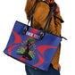 Afro-Haitians Pride Personalized Leather Tote Bag Neg Marron Haitian Heritage - African Pride