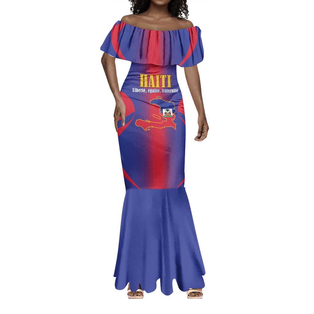 Afro-Haitians Pride Personalized Mermaid Dress Neg Marron Haitian Heritage LT18