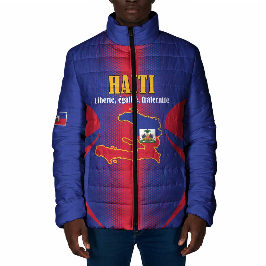 Afro-Haitians Pride Personalized Padded Jacket Neg Marron Haitian Heritage
