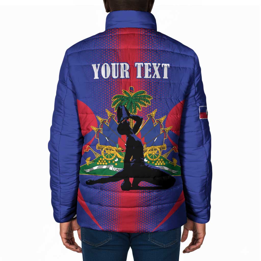 Afro-Haitians Pride Personalized Padded Jacket Neg Marron Haitian Heritage