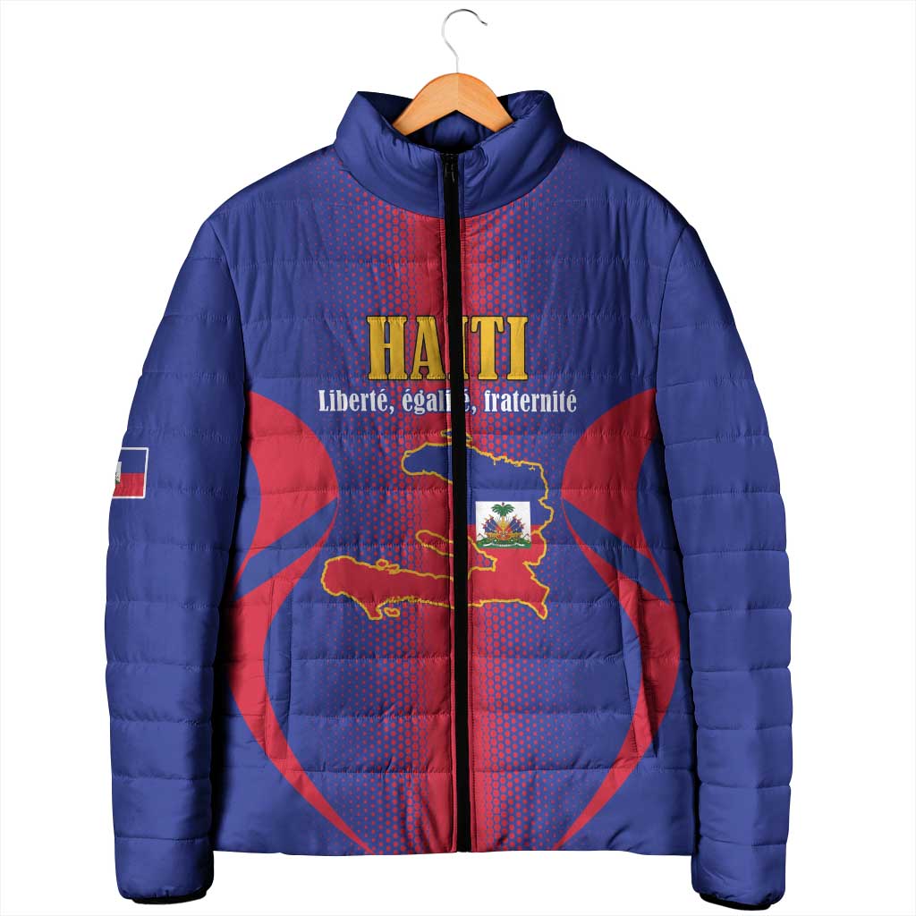 Afro-Haitians Pride Personalized Padded Jacket Neg Marron Haitian Heritage