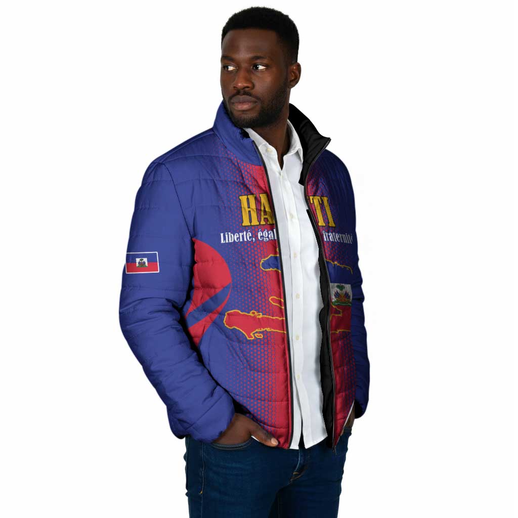 Afro-Haitians Pride Personalized Padded Jacket Neg Marron Haitian Heritage