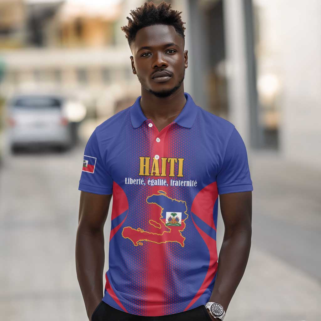 Afro-Haitians Pride Personalized Polo Shirt Neg Marron Haitian Heritage LT18