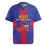 Afro-Haitians Pride Personalized Rugby Jersey Neg Marron Haitian Heritage LT18