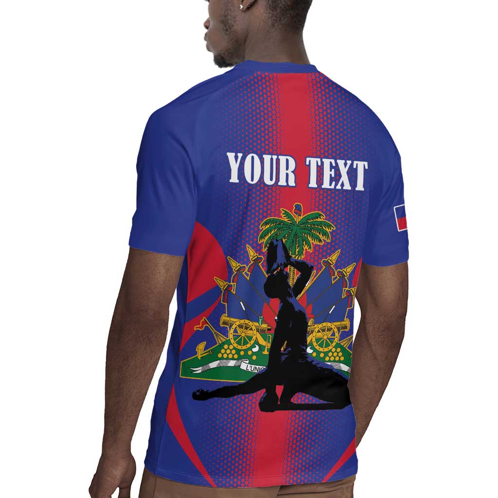 Afro-Haitians Pride Personalized Rugby Jersey Neg Marron Haitian Heritage LT18