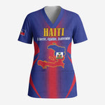 Afro-Haitians Pride Personalized Scrub Top Neg Marron Haitian Heritage - African Pride