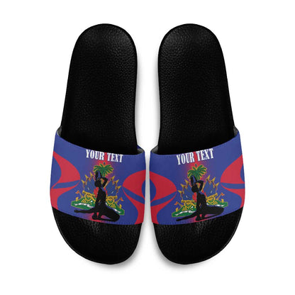 Afro-Haitians Pride Personalized Slide Sandals Neg Marron Haitian Heritage
