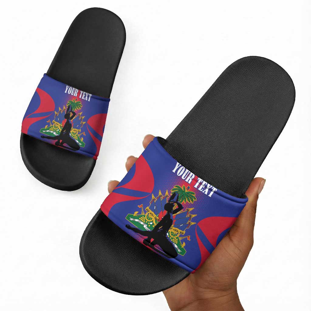 Afro-Haitians Pride Personalized Slide Sandals Neg Marron Haitian Heritage