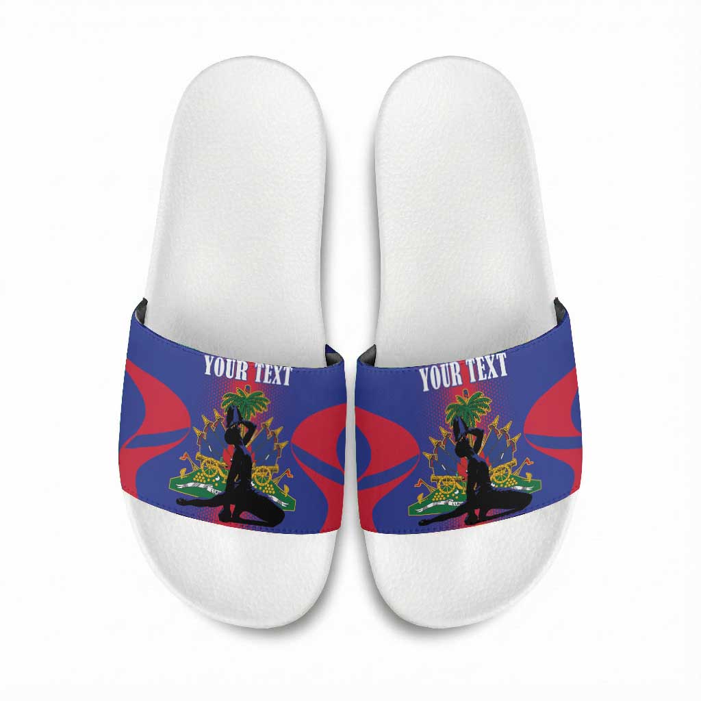 Afro-Haitians Pride Personalized Slide Sandals Neg Marron Haitian Heritage