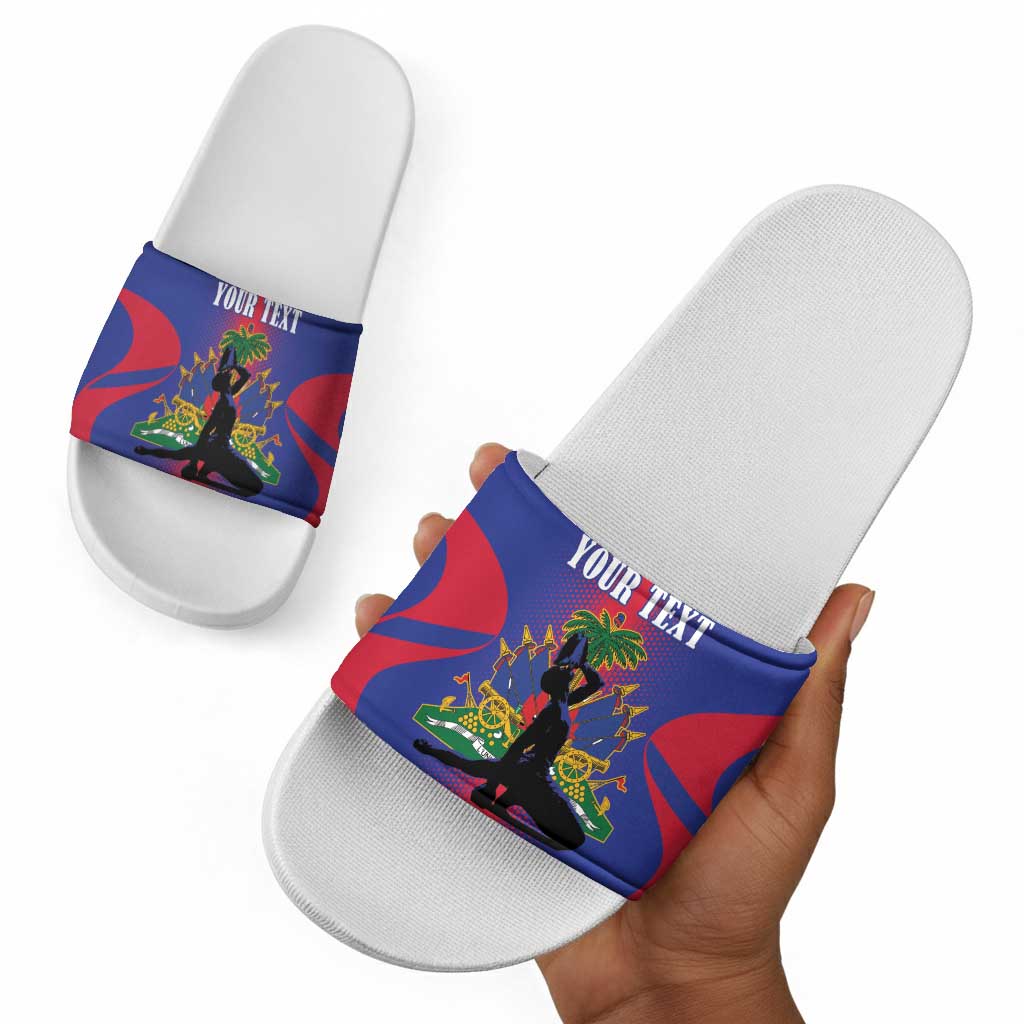 Afro-Haitians Pride Personalized Slide Sandals Neg Marron Haitian Heritage