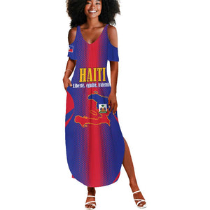 Afro-Haitians Pride Personalized Summer Maxi Dress Neg Marron Haitian Heritage LT18