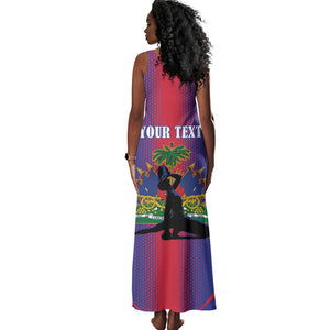 Afro-Haitians Pride Personalized Tank Maxi Dress Neg Marron Haitian Heritage - African Pride