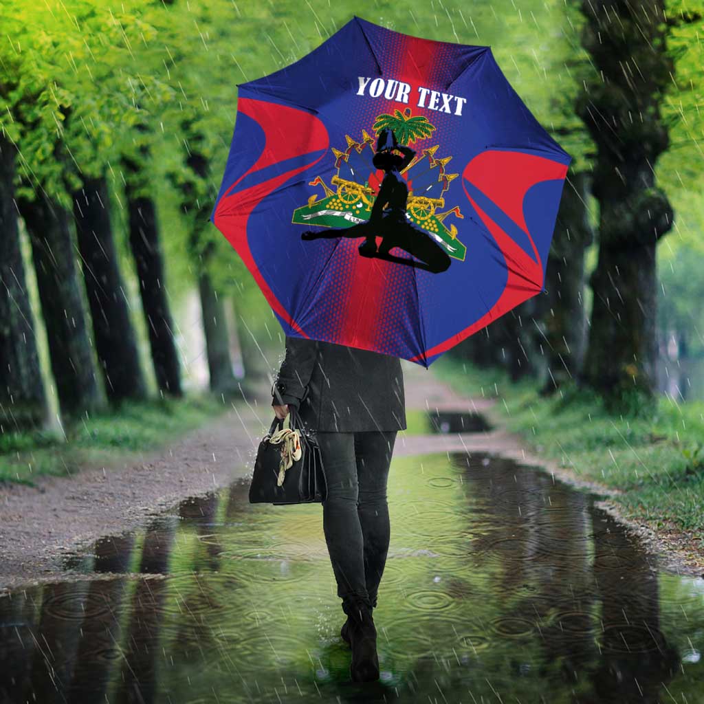 Afro-Haitians Pride Personalized Umbrella Neg Marron Haitian Heritage