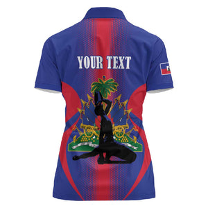 Afro-Haitians Pride Personalized Women Polo Shirt Neg Marron Haitian Heritage LT18