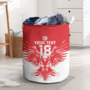 Custom Tunisia Football Laundry Basket Eagles of Carthage Spirit - African Pride