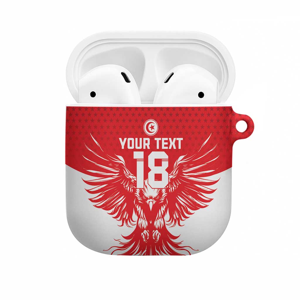 Custom Tunisia Football AirPods Case Eagles of Carthage Spirit - African Pride