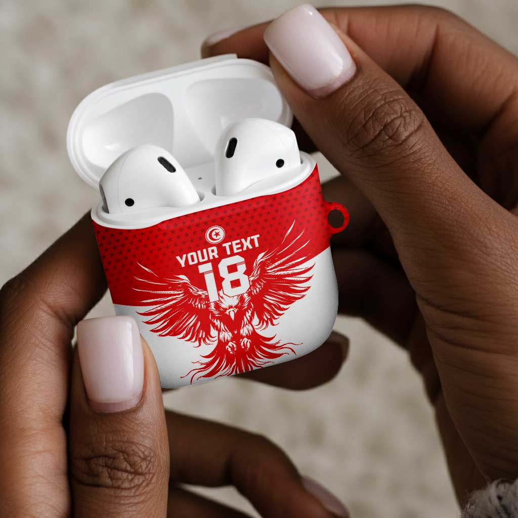 Custom Tunisia Football AirPods Case Eagles of Carthage Spirit - African Pride