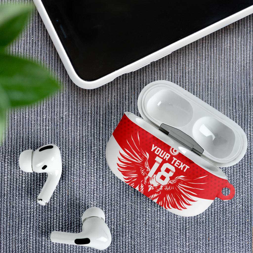 Custom Tunisia Football AirPods Case Eagles of Carthage Spirit - African Pride