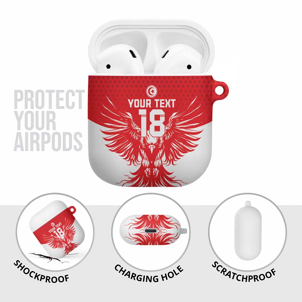 Custom Tunisia Football AirPods Case Eagles of Carthage Spirit - African Pride