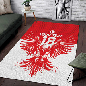 Custom Tunisia Football Area Rug Eagles of Carthage Spirit - African Pride