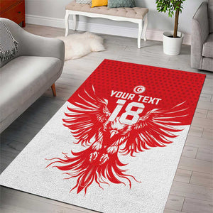 Custom Tunisia Football Area Rug Eagles of Carthage Spirit - African Pride