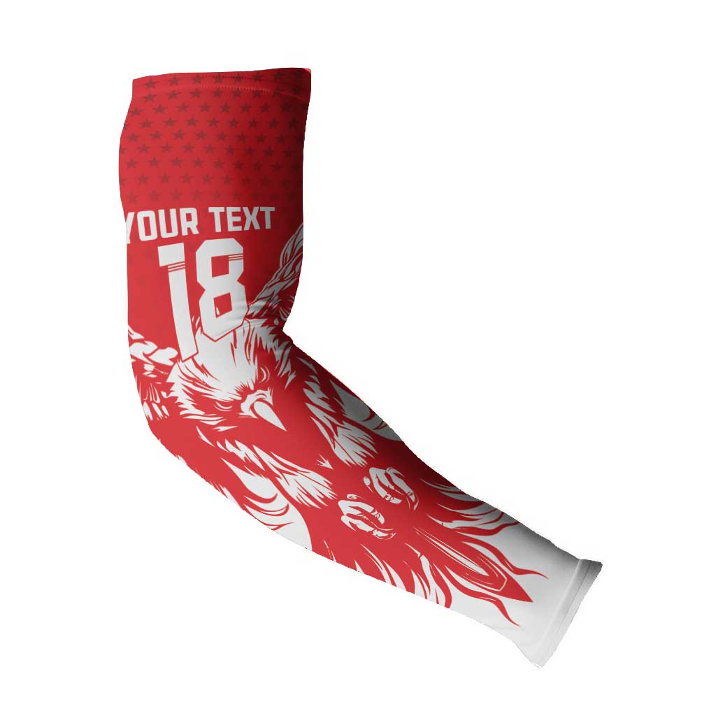 Custom Tunisia Football Arm Sleeves Eagles of Carthage Spirit - African Pride