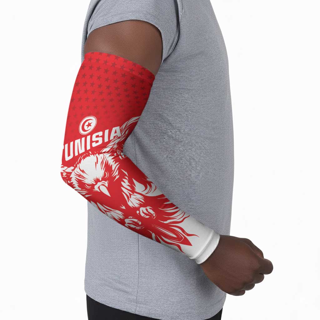 Custom Tunisia Football Arm Sleeves Eagles of Carthage Spirit - African Pride