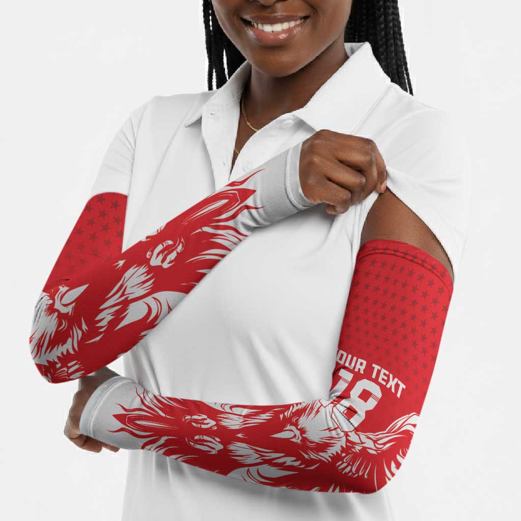Custom Tunisia Football Arm Sleeves Eagles of Carthage Spirit - African Pride