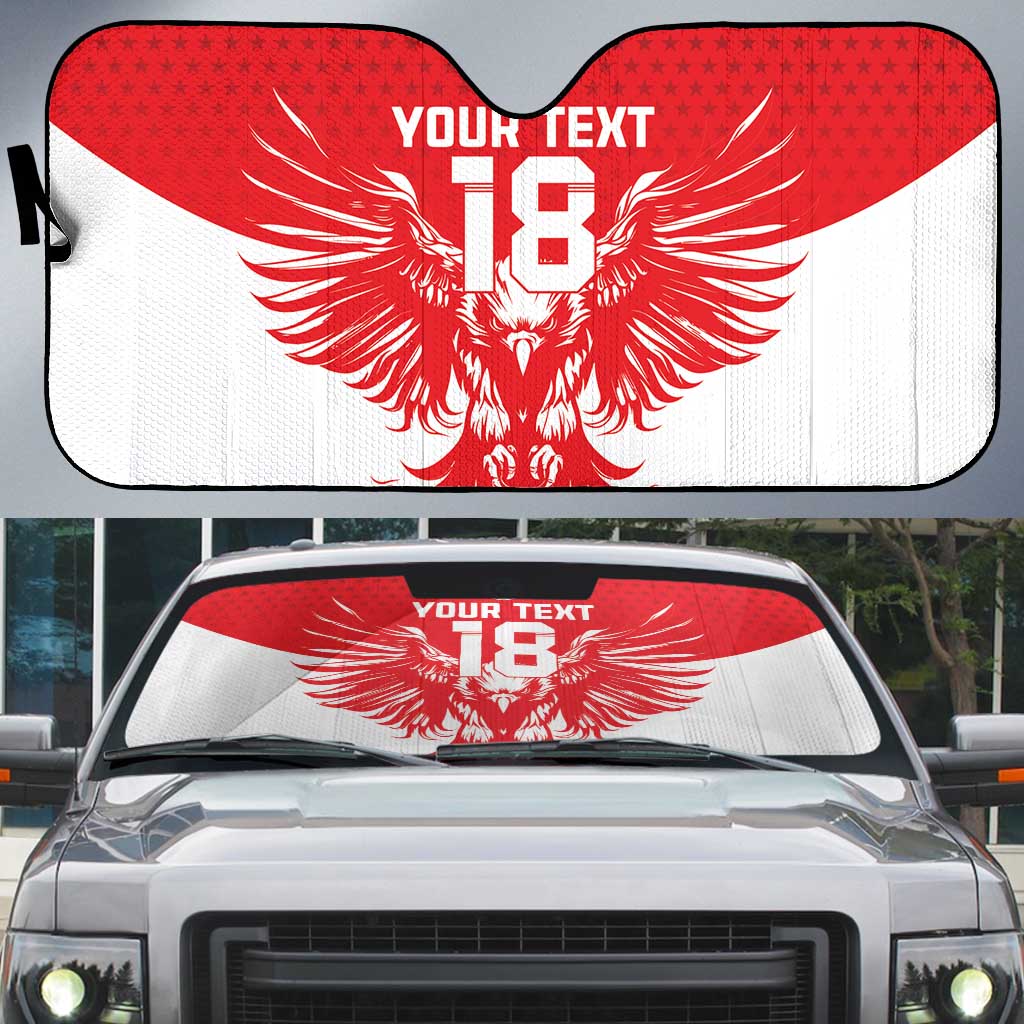 Custom Tunisia Football Auto Sun Shade Eagles of Carthage Spirit - African Pride
