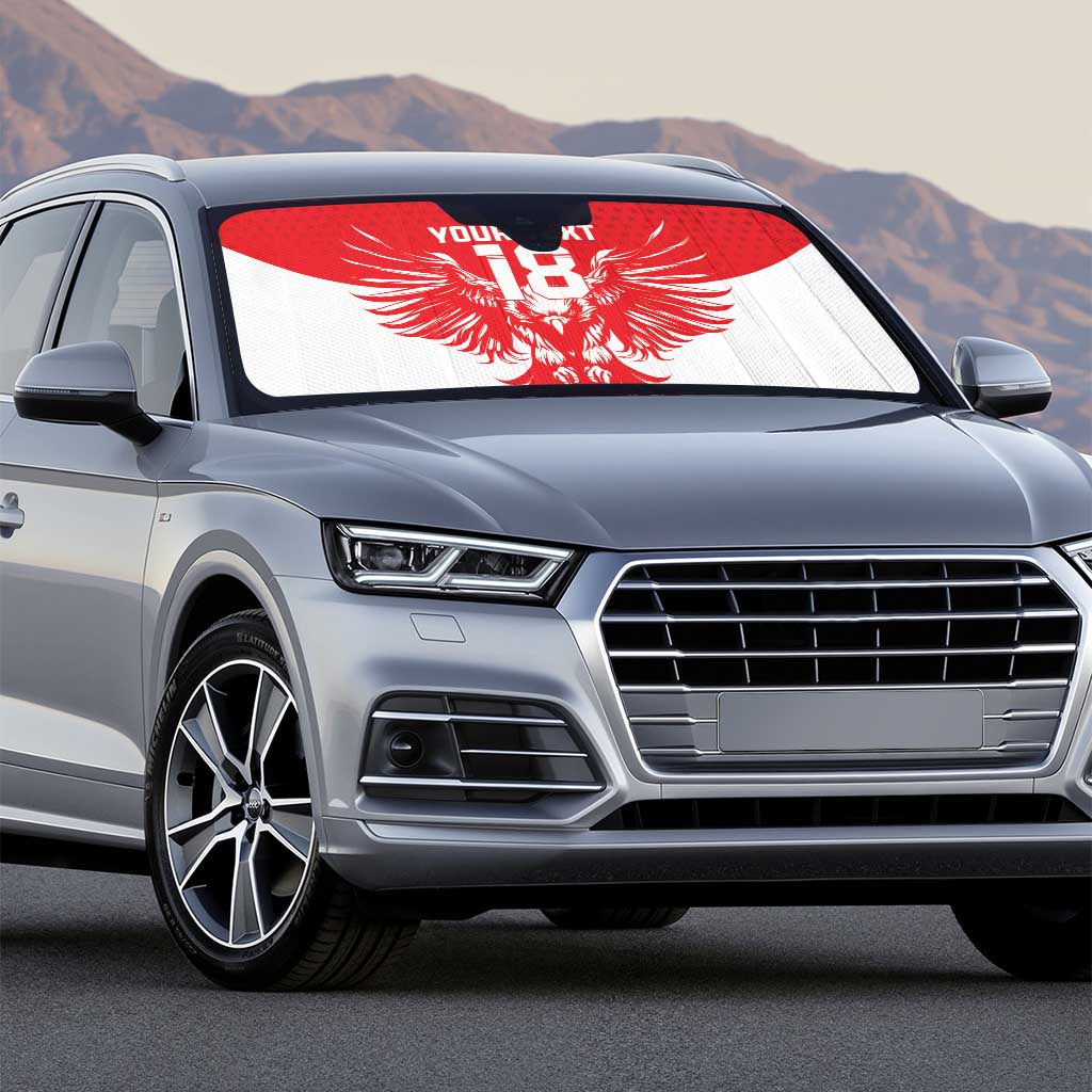 Custom Tunisia Football Auto Sun Shade Eagles of Carthage Spirit - African Pride