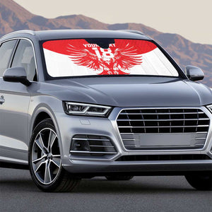 Custom Tunisia Football Auto Sun Shade Eagles of Carthage Spirit - African Pride