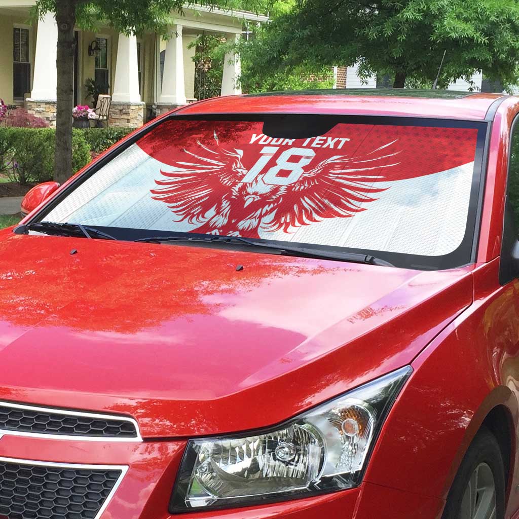 Custom Tunisia Football Auto Sun Shade Eagles of Carthage Spirit - African Pride