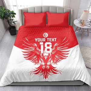 Custom Tunisia Football Bedding Set Eagles of Carthage Spirit - African Pride