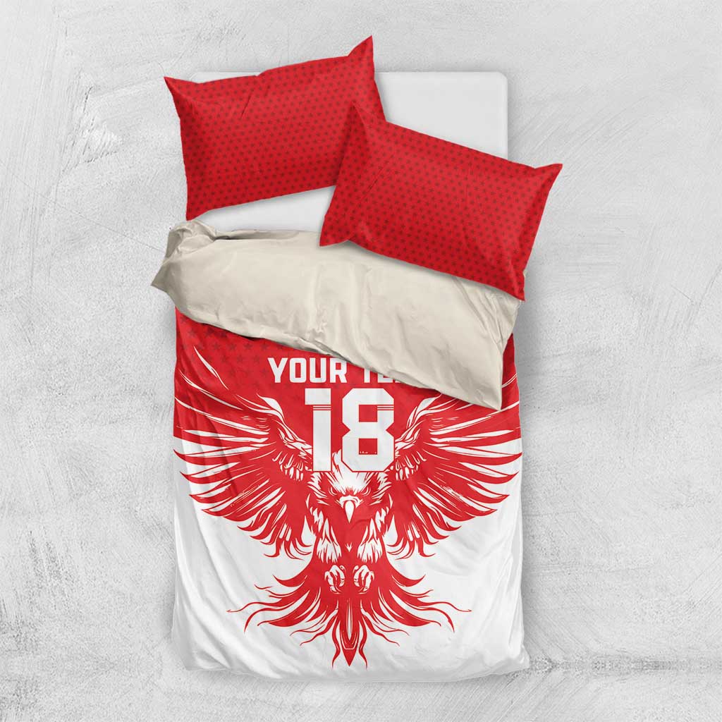 Custom Tunisia Football Bedding Set Eagles of Carthage Spirit - African Pride