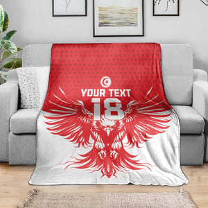 Custom Tunisia Football Blanket Eagles of Carthage Spirit - African Pride