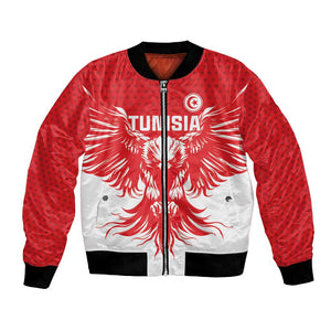 Custom Tunisia Football Bomber Jacket Eagles of Carthage Spirit - African Pride