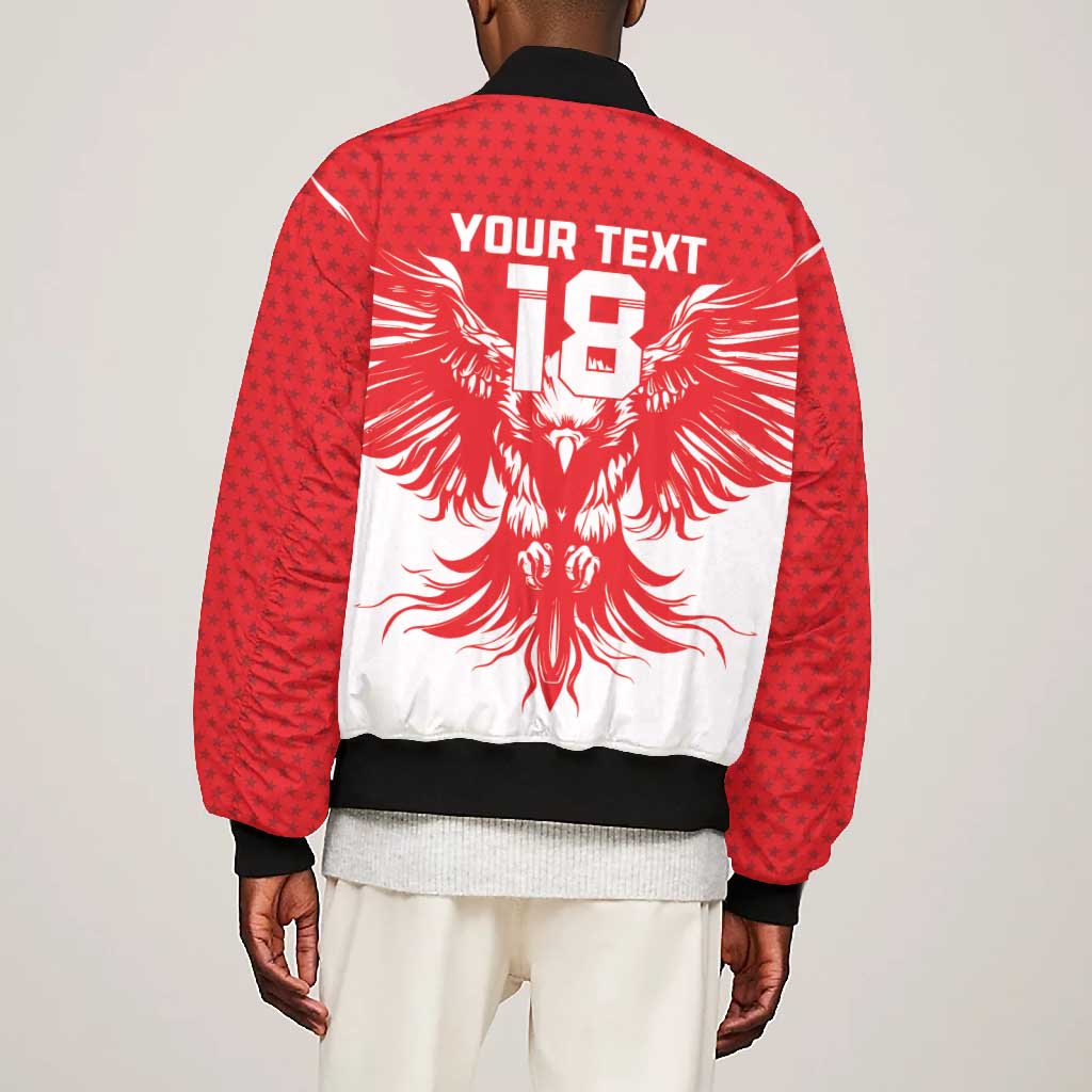 Custom Tunisia Football Bomber Jacket Eagles of Carthage Spirit - African Pride