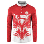 Custom Tunisia Football Button Sweatshirt Eagles of Carthage Spirit