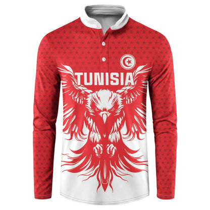 Custom Tunisia Football Button Sweatshirt Eagles of Carthage Spirit